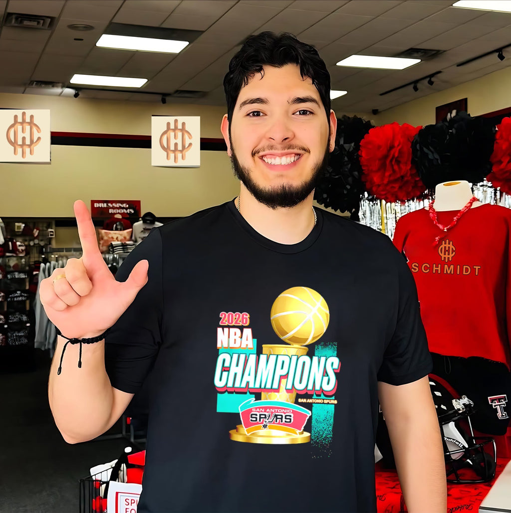 San Antonio Spurs 2026 NBA Champions trophy shirt