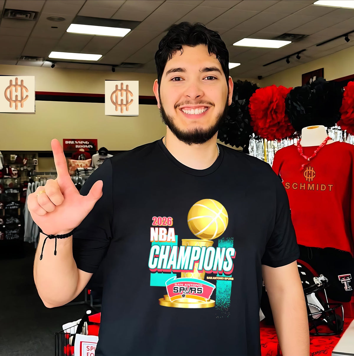 San Antonio Spurs 2026 NBA Champions trophy shirt