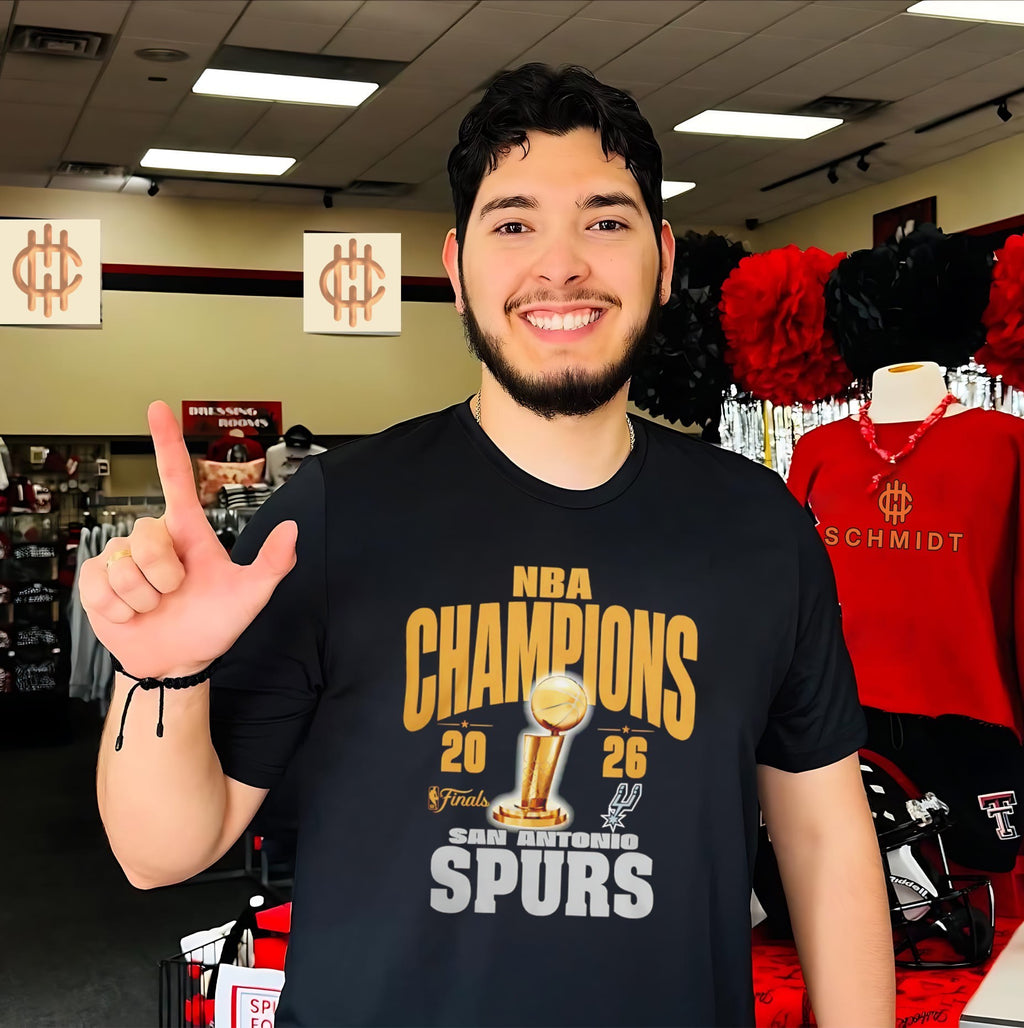 San Antonio Spurs 2026 NBA Cup Champions Gold Trophy shirt