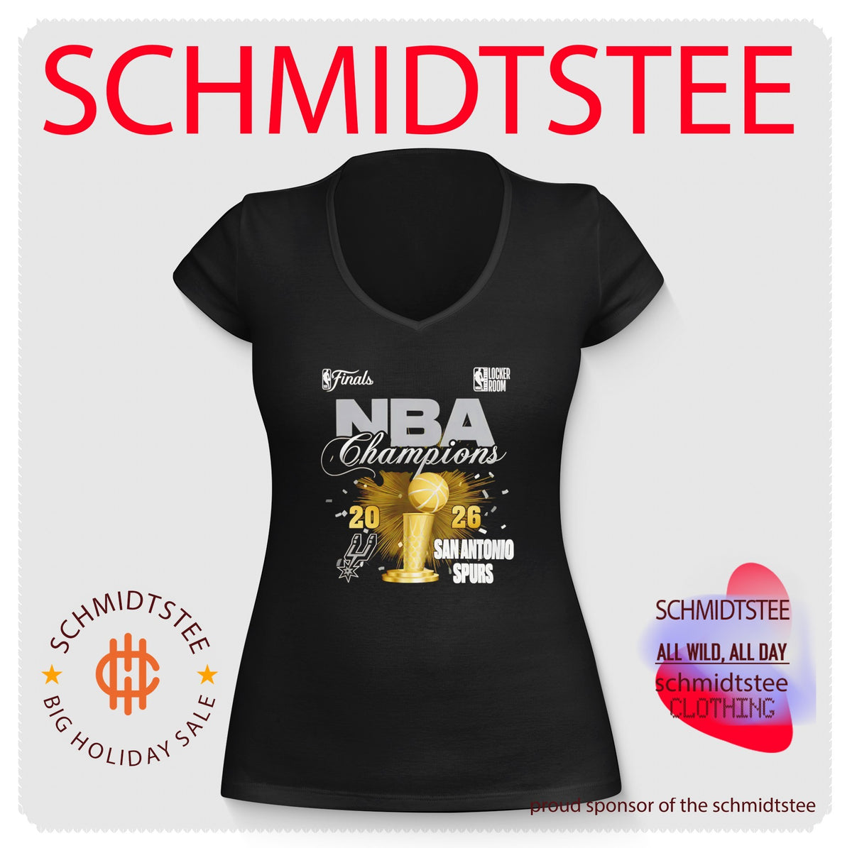 San Antonio Spurs 2026 NBA Finals Champions Locker Room trophy shirt
