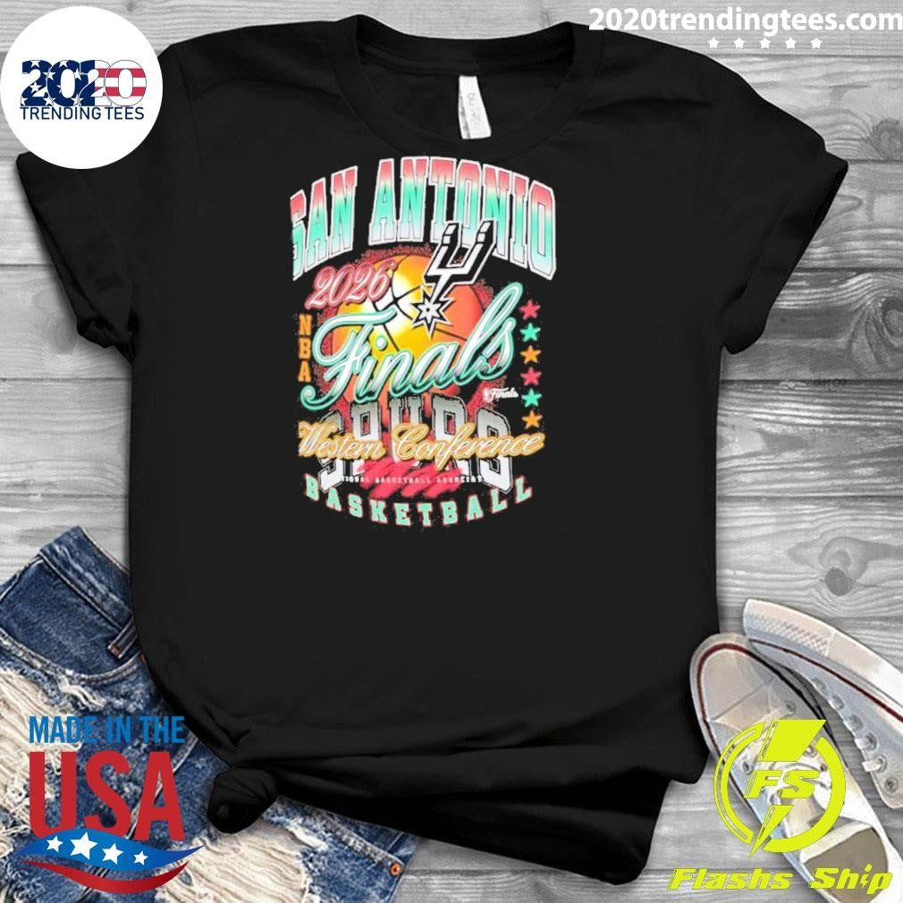 San Antonio Spurs 2026 Nba Finals Western Conference Champions Retro Shirt