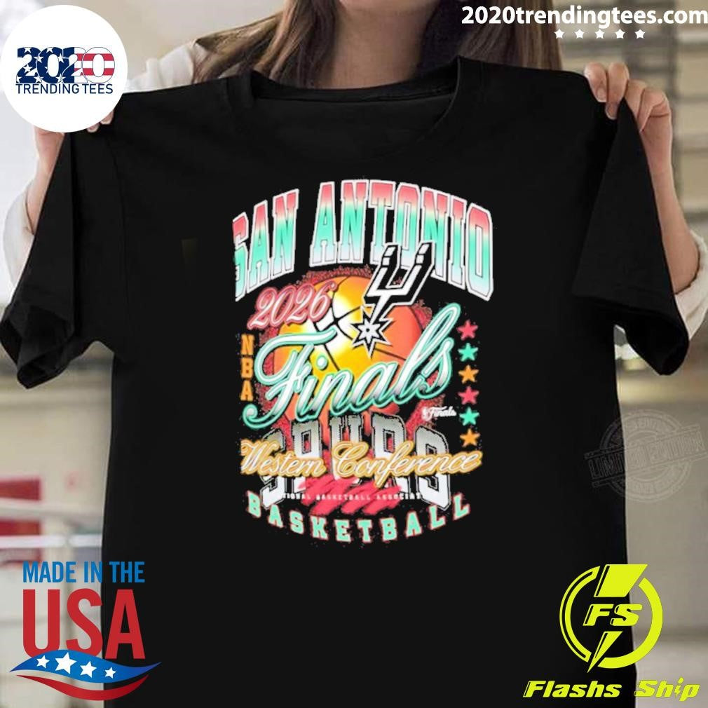 San Antonio Spurs 2026 Nba Finals Western Conference Champions Retro Shirt