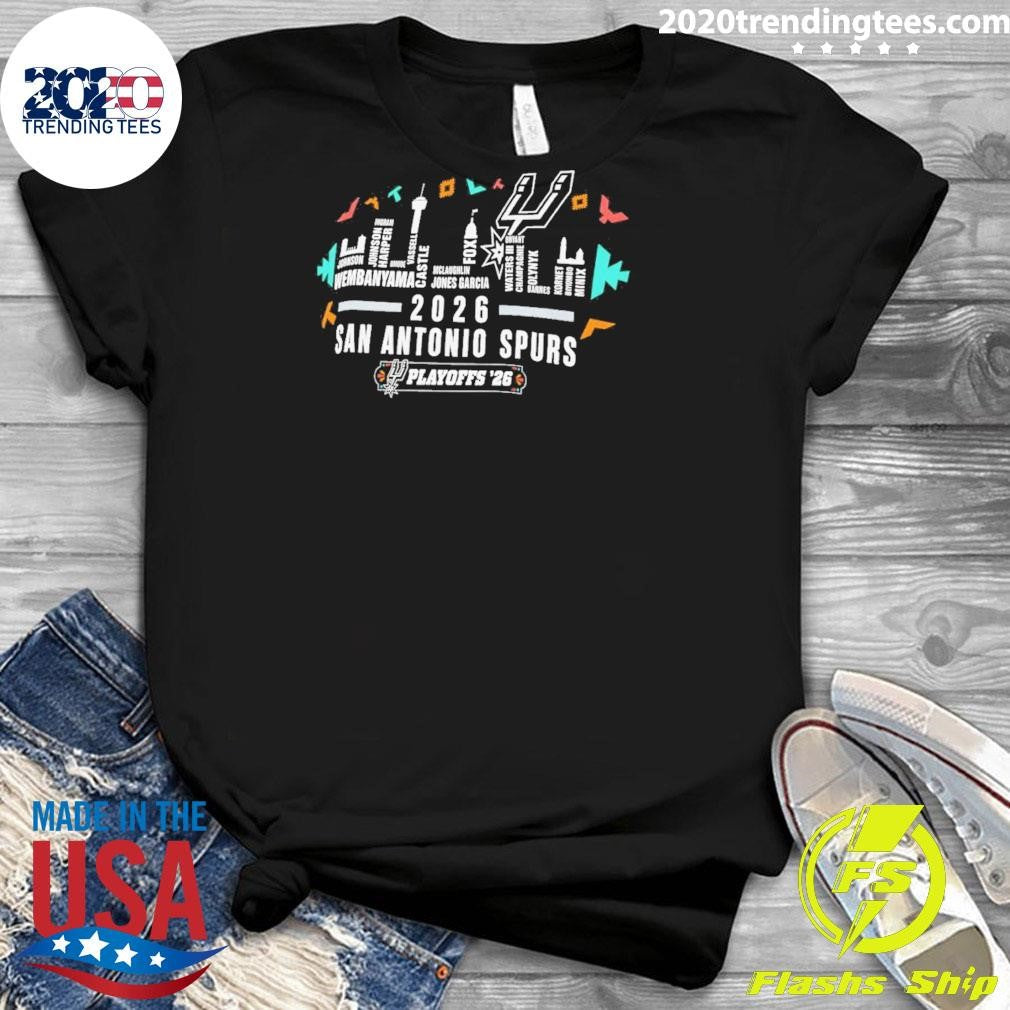 San Antonio Spurs 2026 Playoffs City Skyline Shirt