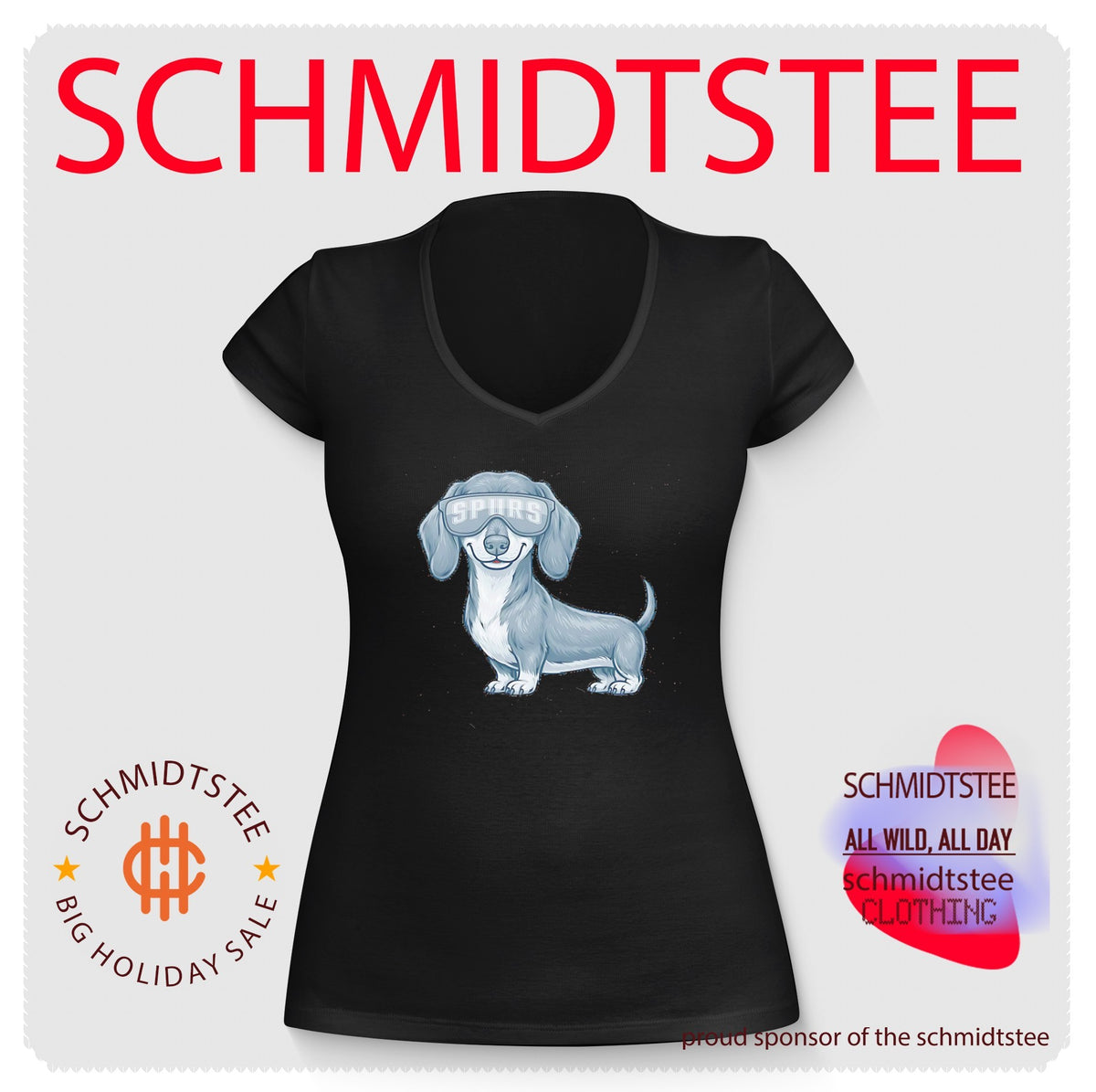 San Antonio Spurs Dachshund Dog cartoon shirt