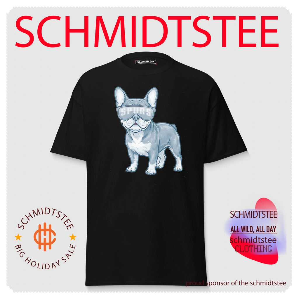 San Antonio Spurs French Bulldog cartoon shirt