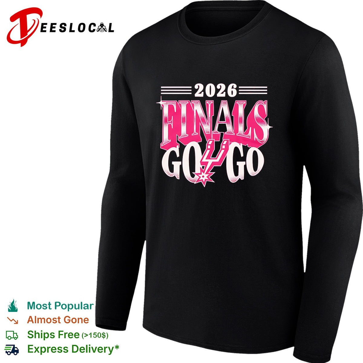 San Antonio Spurs NBA 2026 Finals Go Game 1 Pink design shirt
