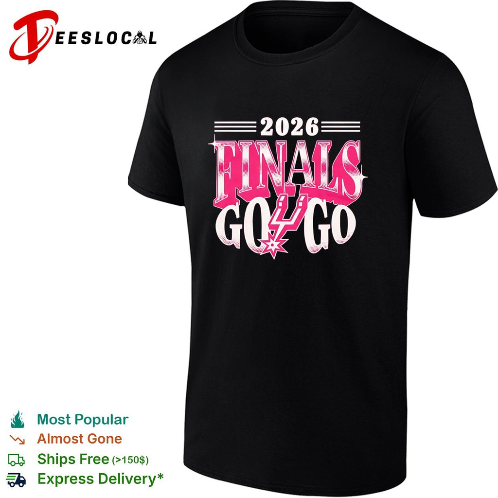 San Antonio Spurs NBA 2026 Finals Go Game 1 Pink design shirt