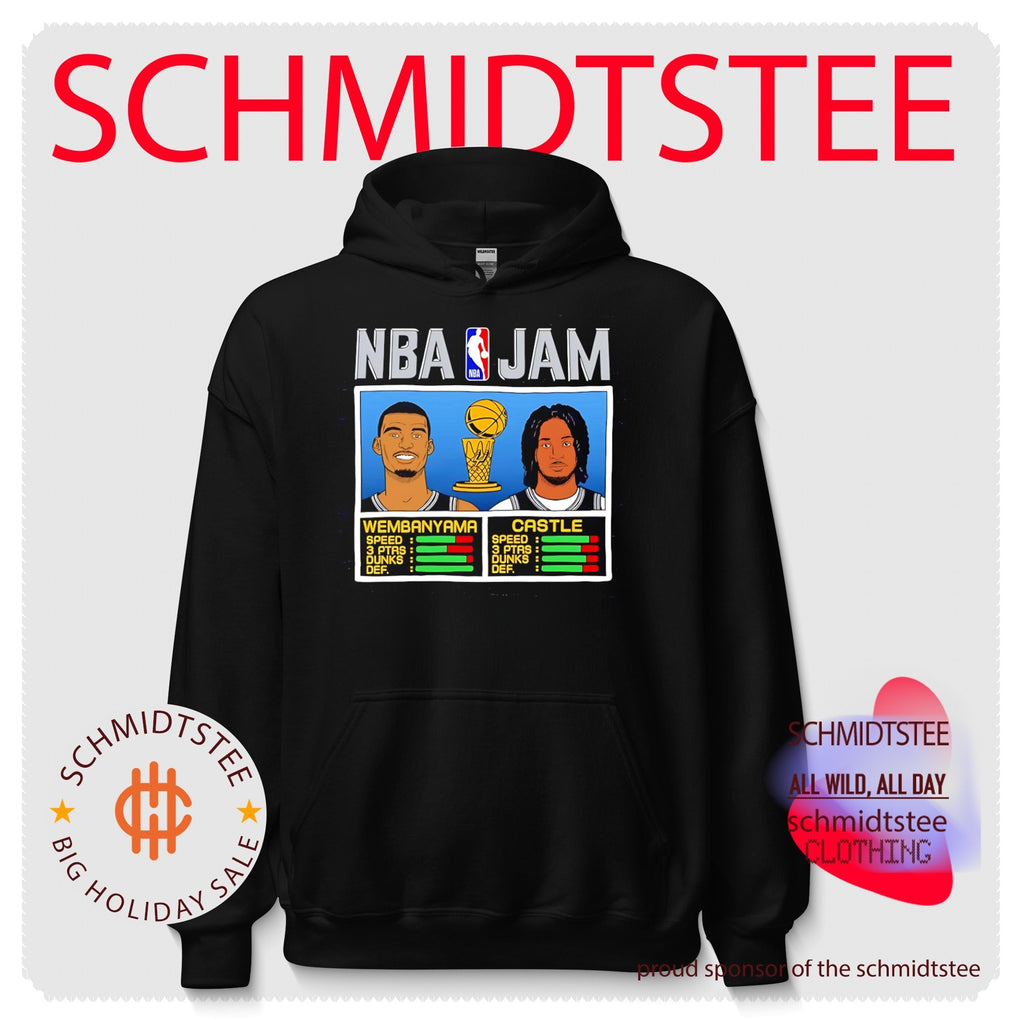 San Antonio Spurs NBA Jam Wembanyama and Castle graphic shirt