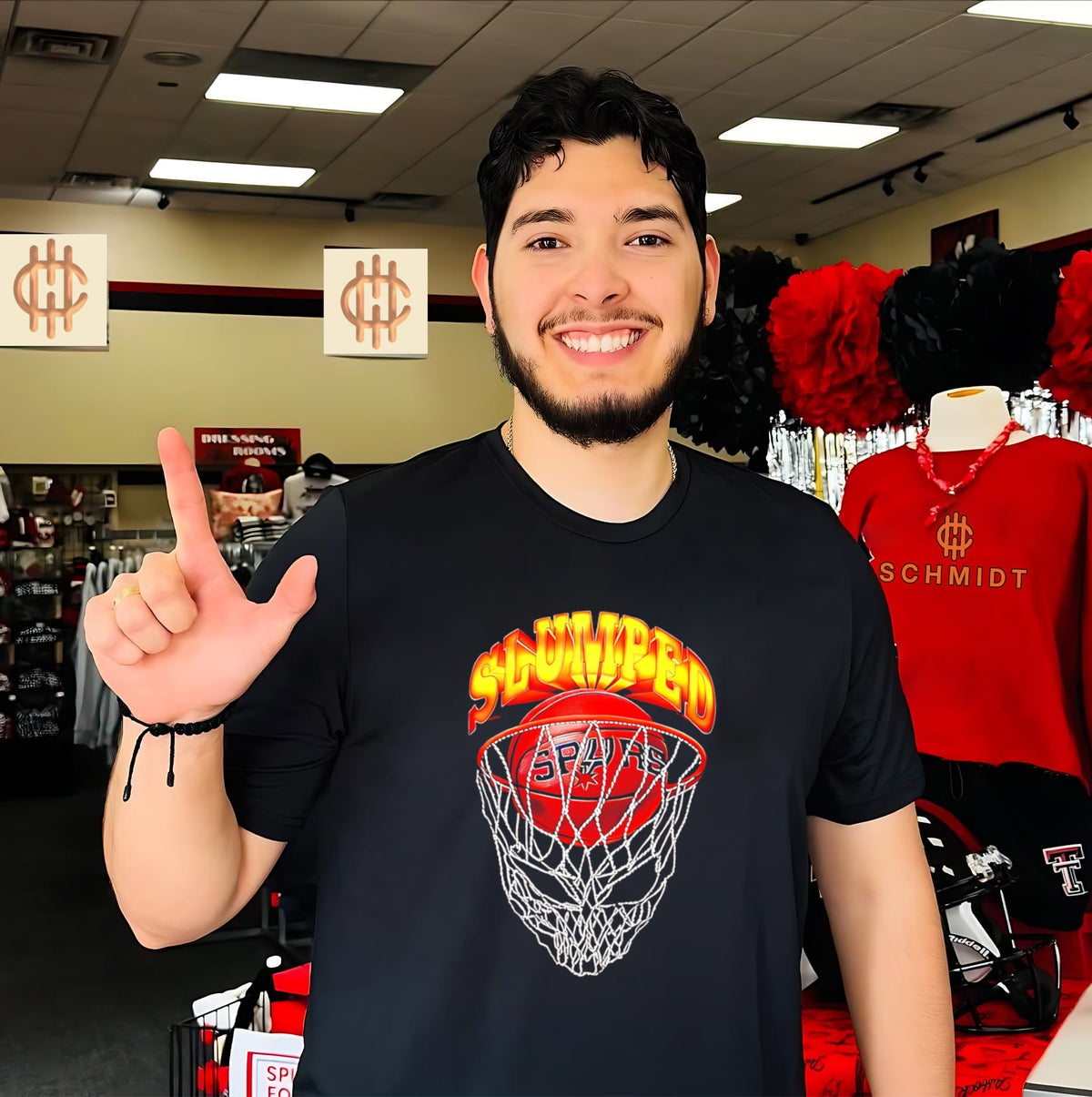 San Antonio Spurs Slumped Basketball Graphic shirt