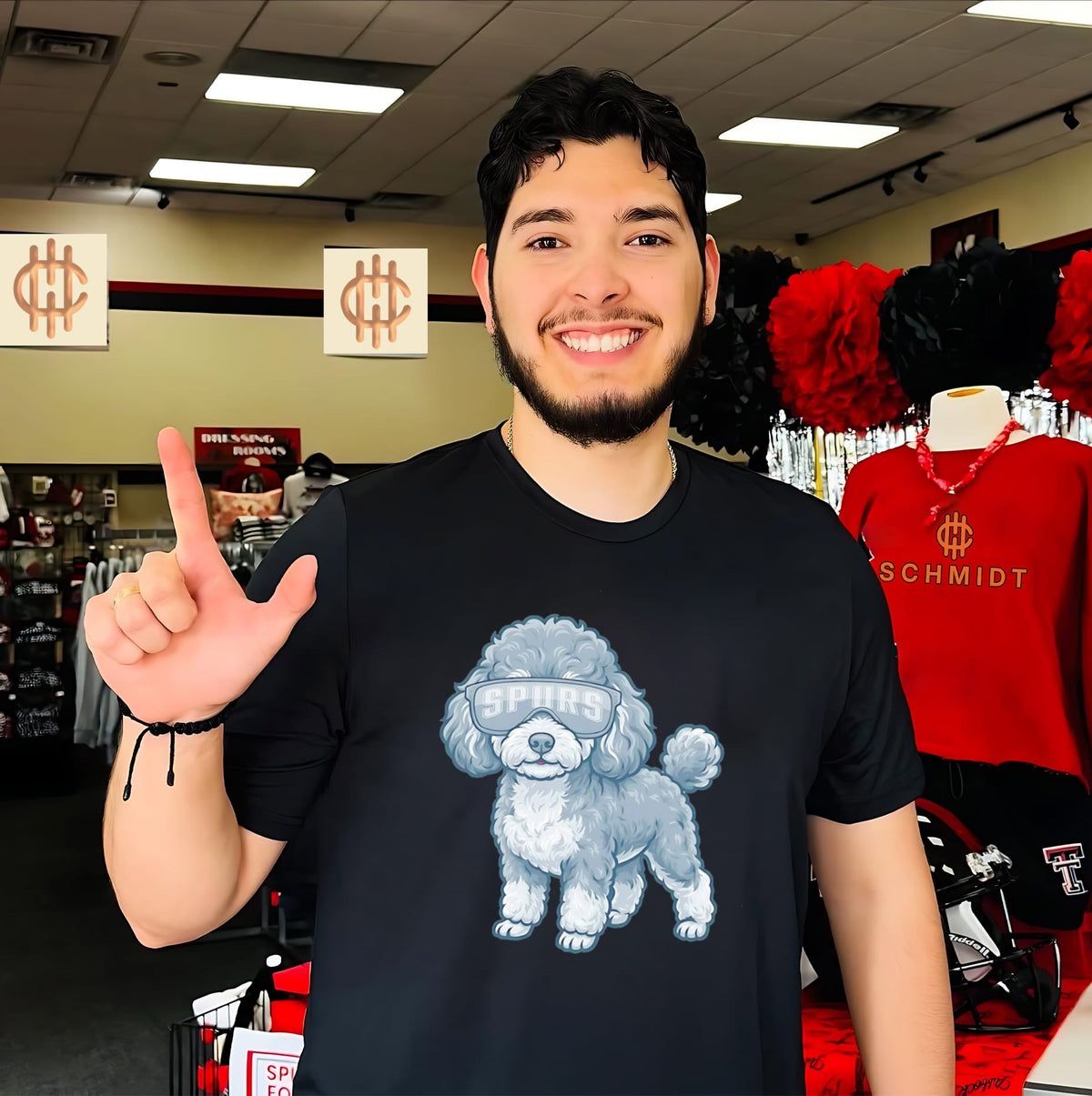 San Antonio Spurs Teacup Poodle cartoon shirt