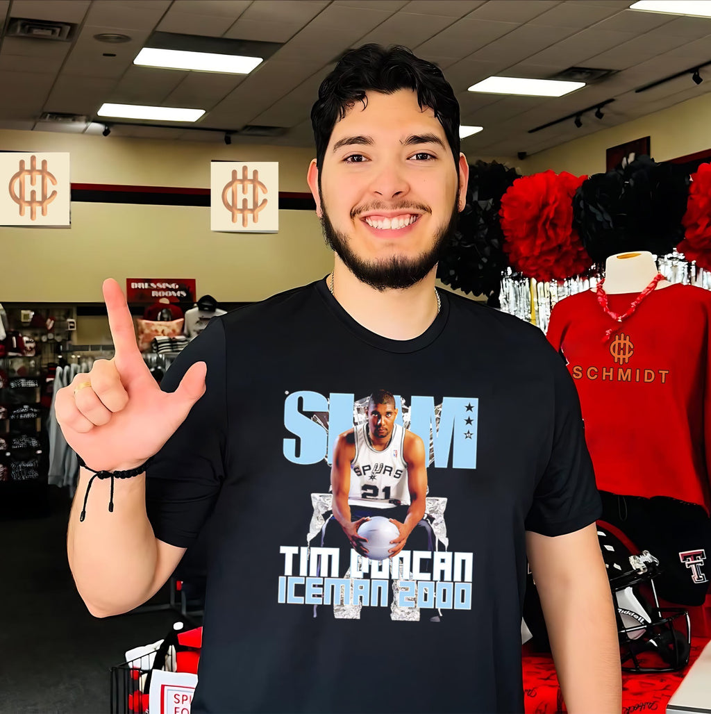 San Antonio Spurs Tim Duncan SLAM Hardwood Classics Cover shirt