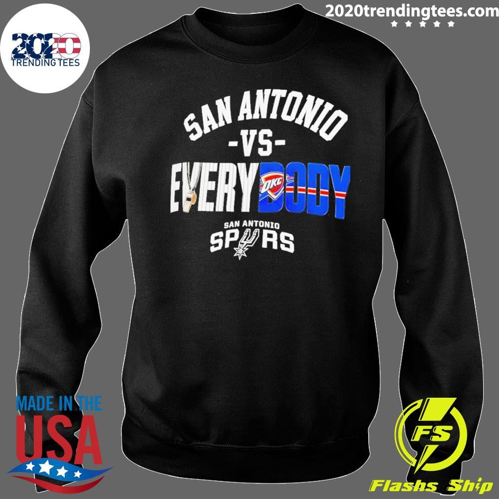San Antonio Spurs Vs. Everybody San Antonio Spurs Vs Oklahoma City Thunder Basketball Nba Shirt