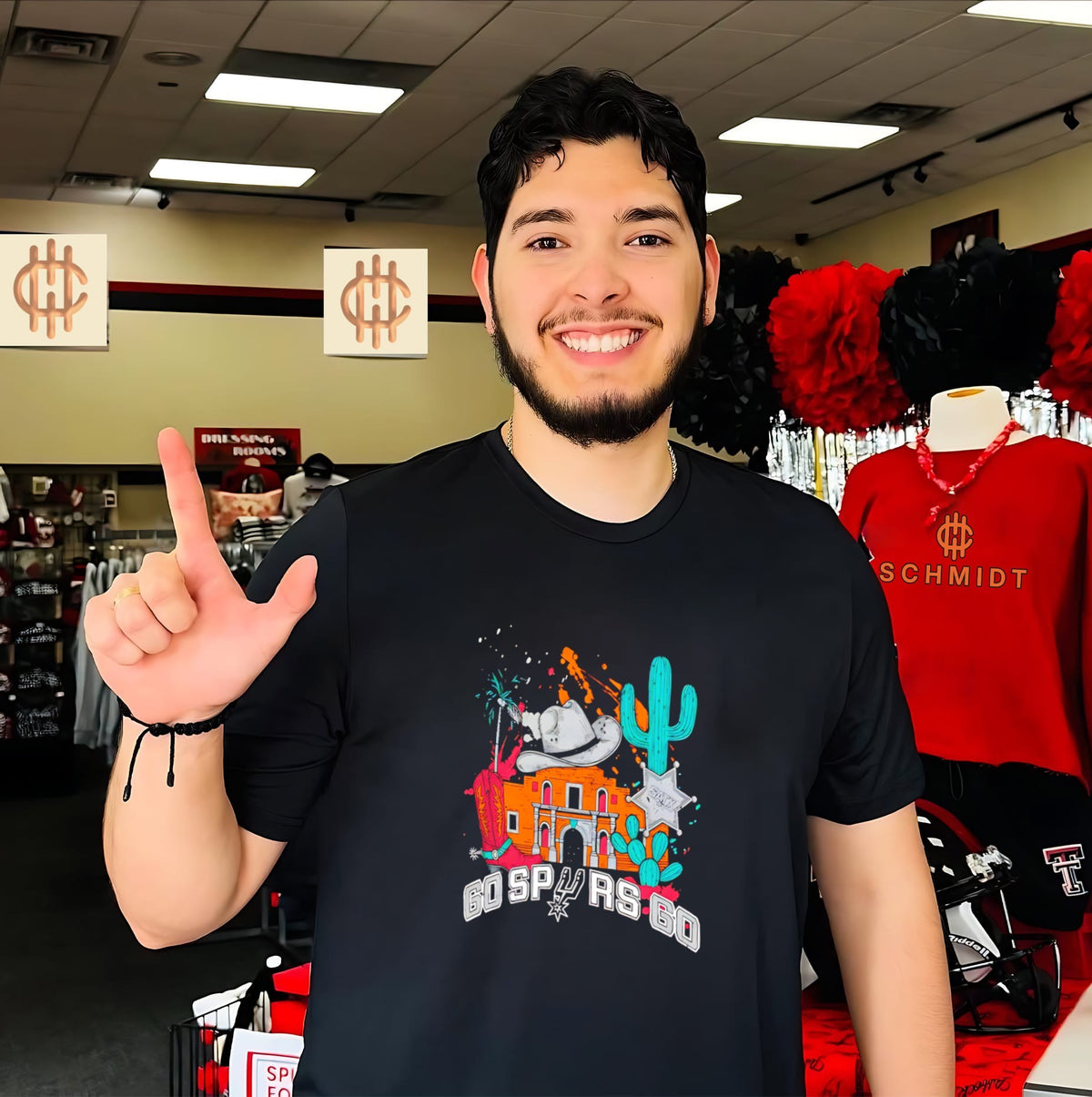 San Antonio Spurs remember the Spurs colorful Alamo graphic shirt