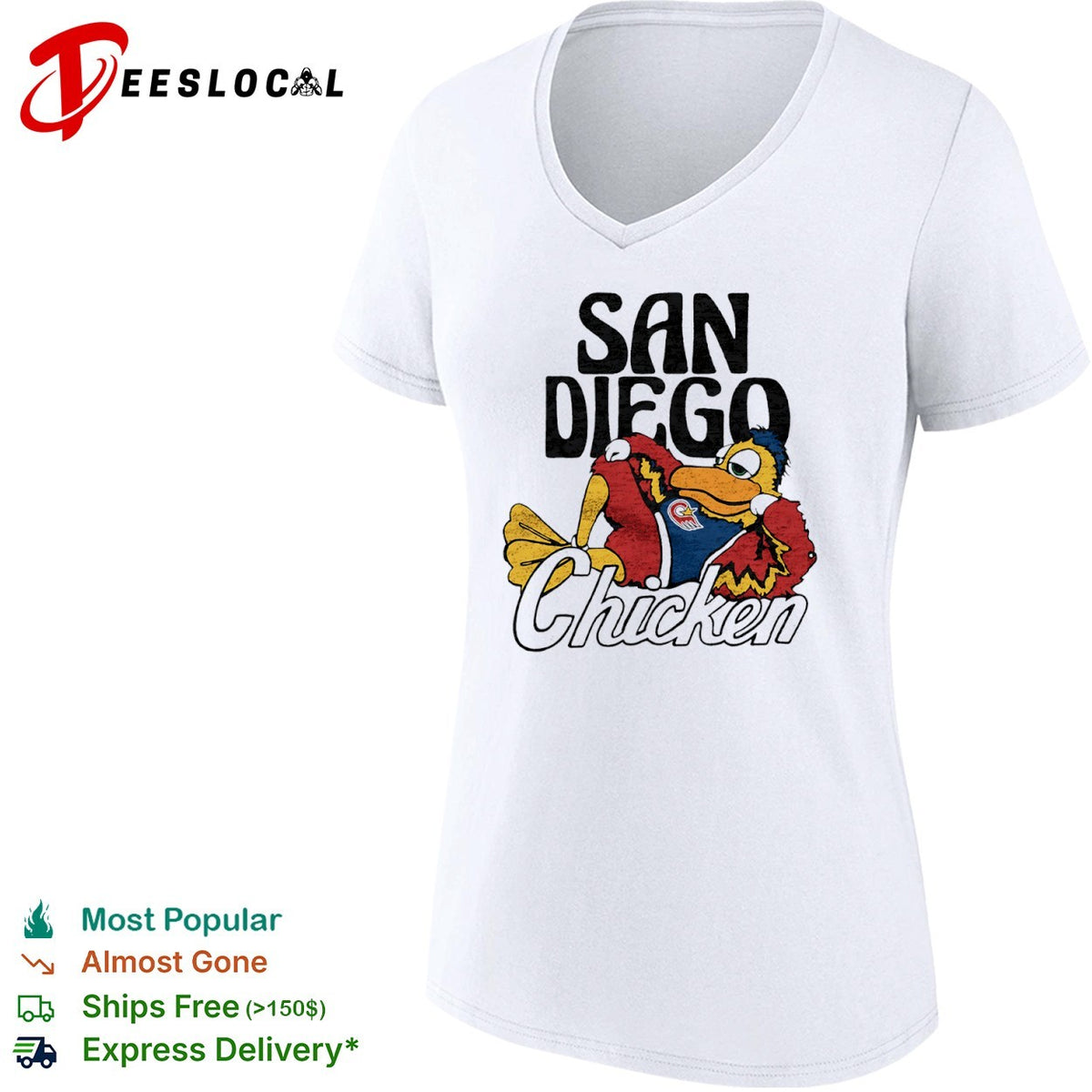 San Diego Chicken mascot logo shirt