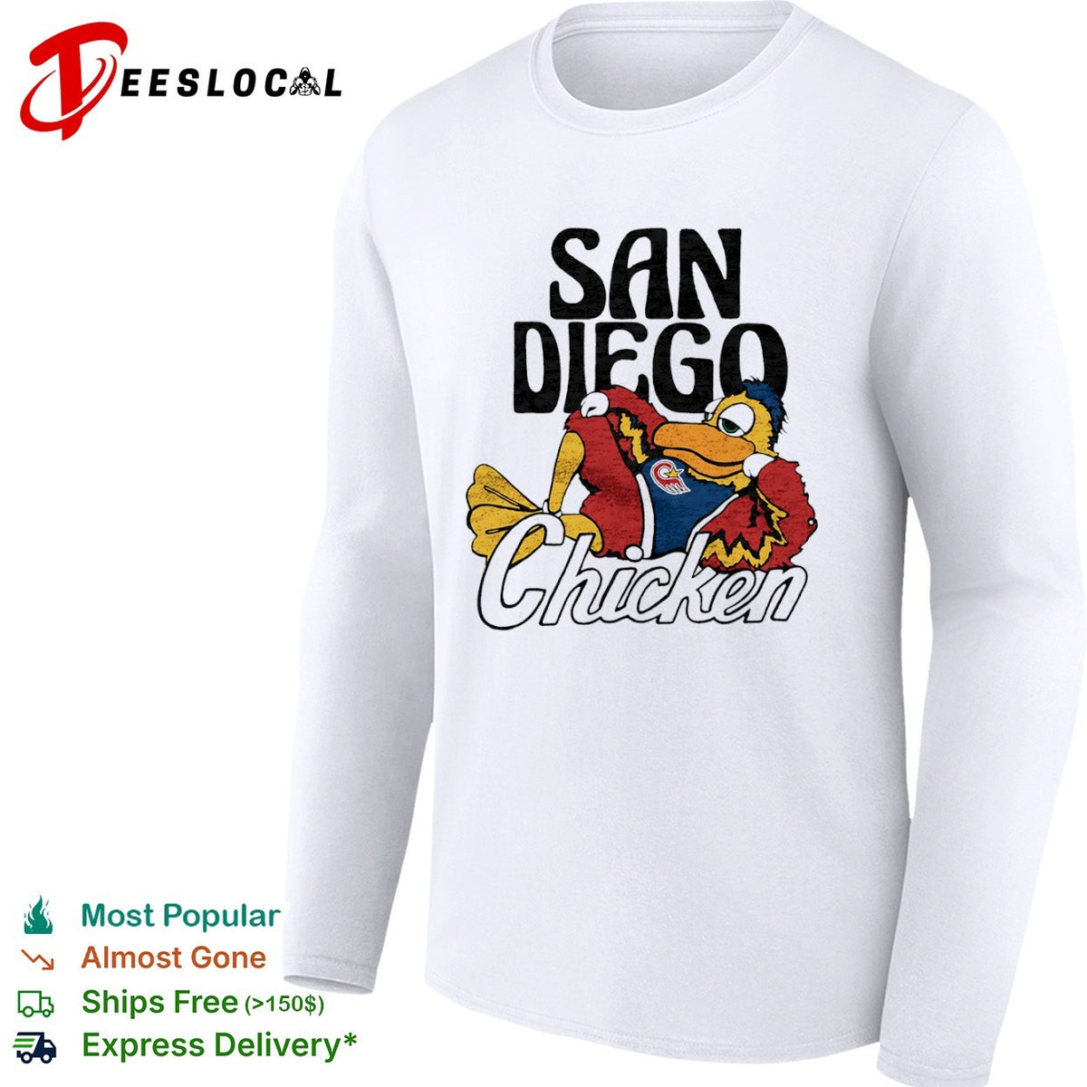 San Diego Chicken mascot logo shirt