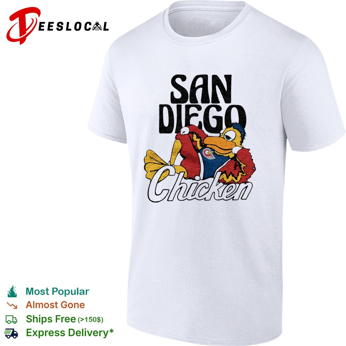 San Diego Chicken mascot logo shirt