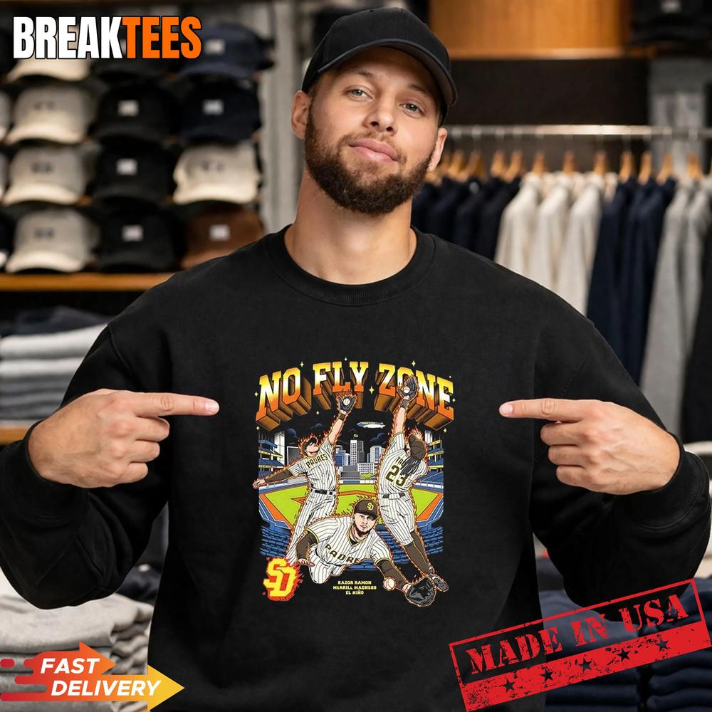 San Diego Padres MLB no fly zone Razor Ramon Merrill Madness El Nino T-Shirt