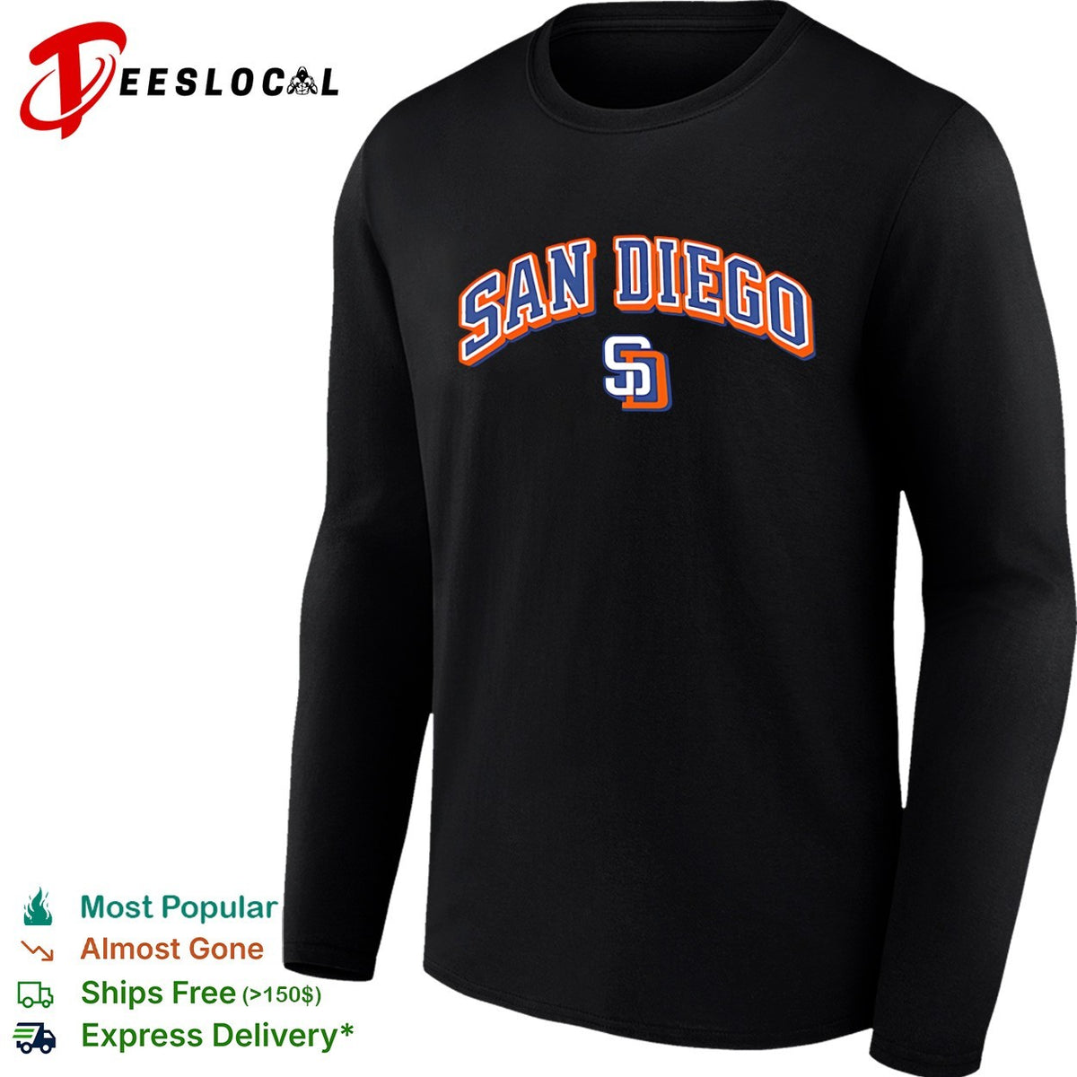 San Diego Padres SD logo shirt