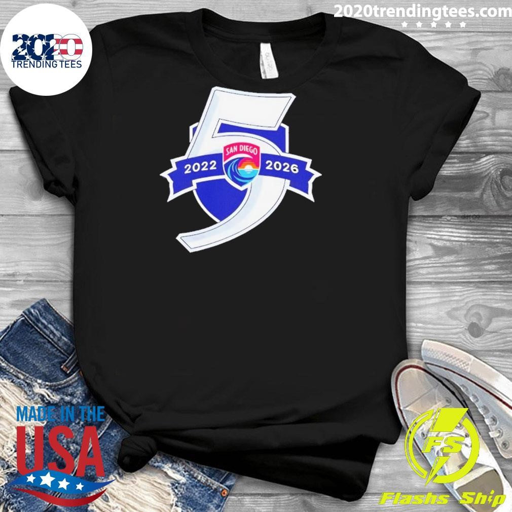 San Diego Wave Fc 2022 2026 5 Seasons Logo Shirt