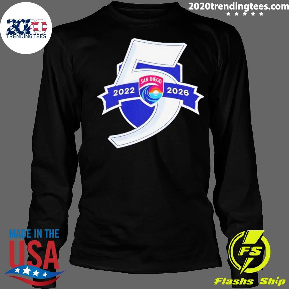 San Diego Wave Fc 2022 2026 5 Seasons Logo Shirt