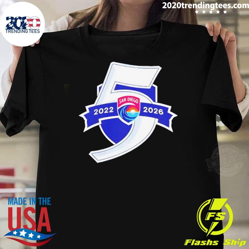 San Diego Wave Fc 2022 2026 5 Seasons Logo Shirt