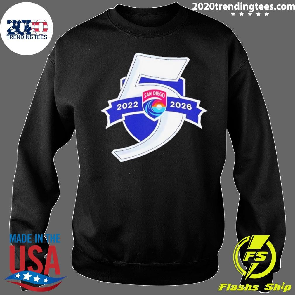 San Diego Wave Fc 2022 2026 5 Seasons Logo Shirt
