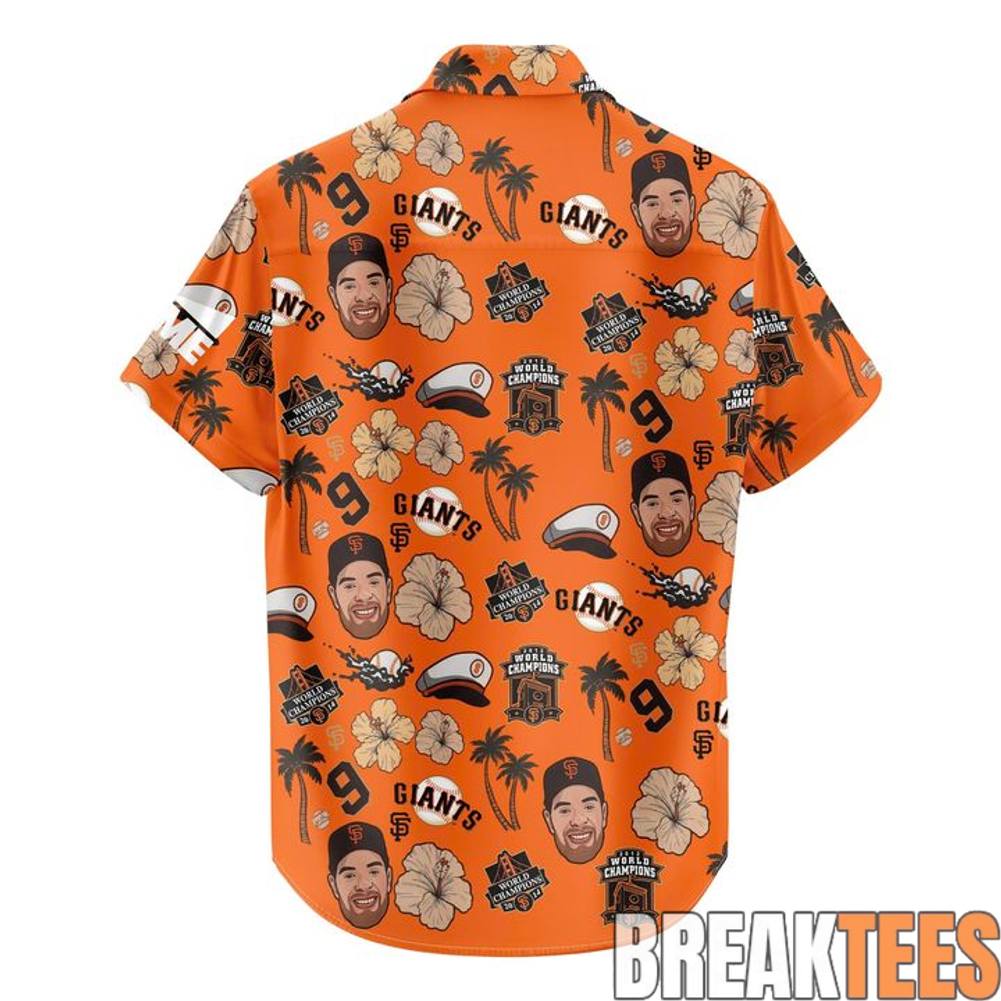 San Francisco Giants Brandon Belt Celebration Day Hawaiian Shirt