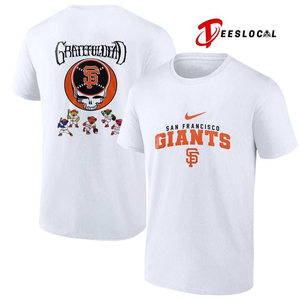San Francisco Giants x Grateful Dead bear mascot shirt