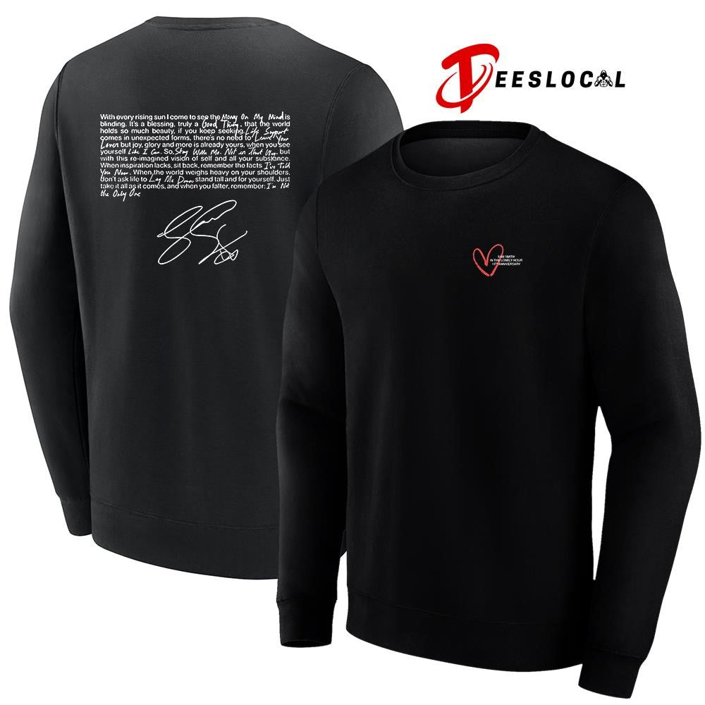 San Smith I’m Back tour in the lonely hour 10th Anniversary signature shirt
