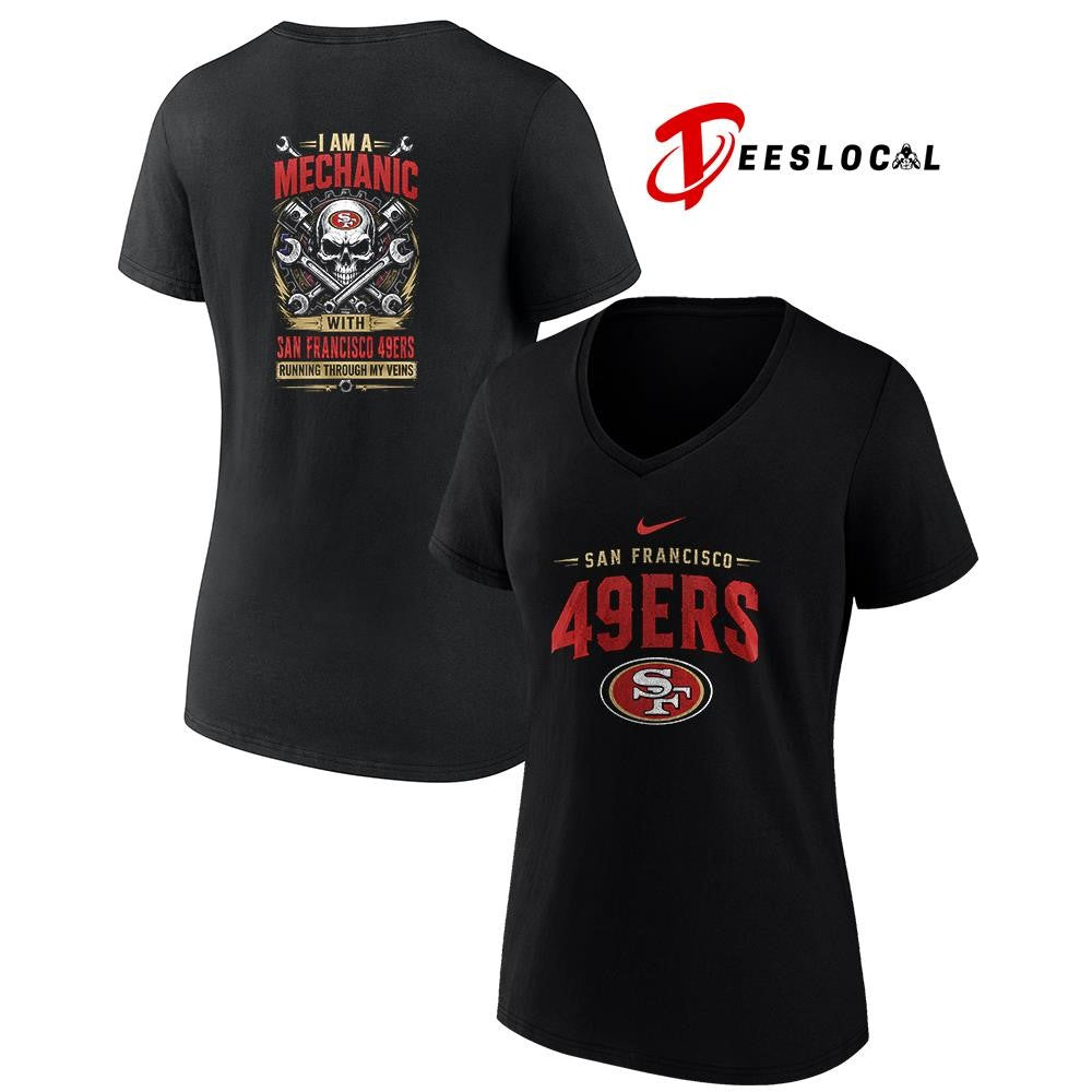 SanFrancisco49ersIamamechanicrunningthroughmyveinsskeletonshirt