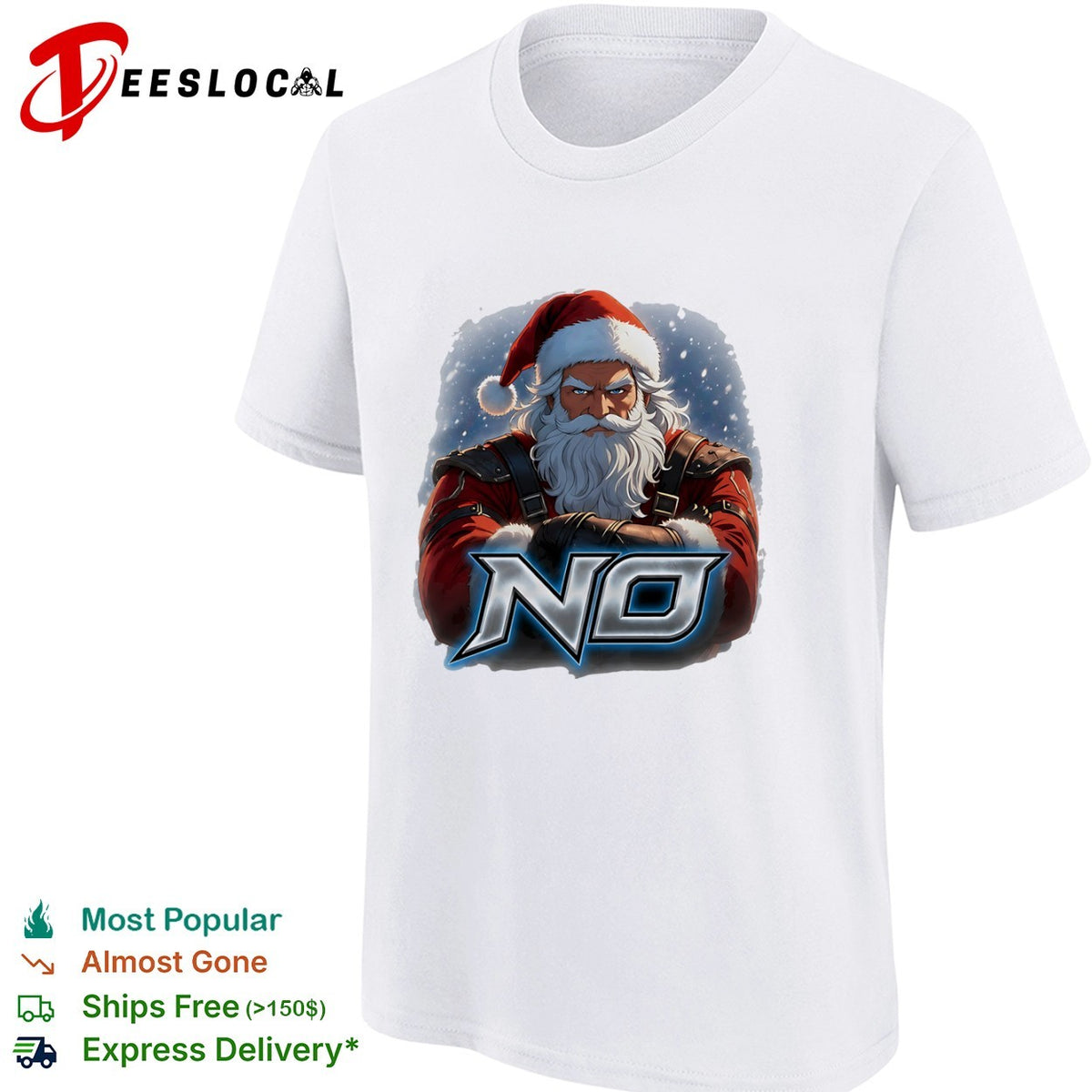 Santa Claus No parody Christmas holiday seasonal shirt