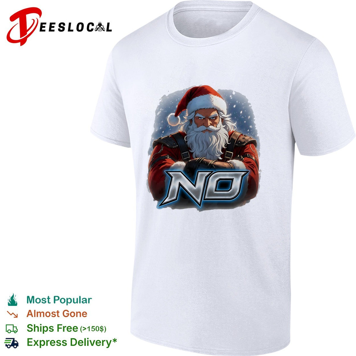 Santa Claus No parody Christmas holiday seasonal shirt