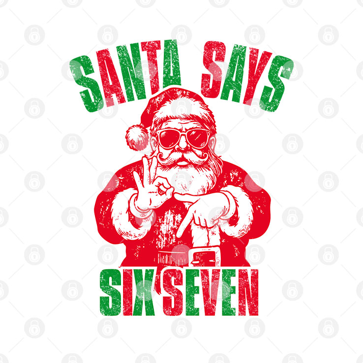 Santa Six Seven Christmas T Shirt