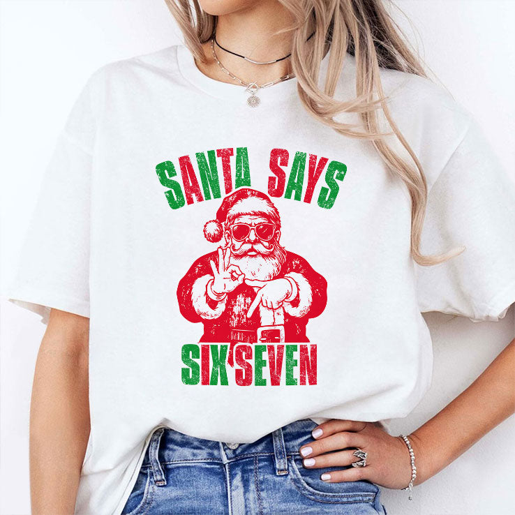 Santa Six Seven Christmas T Shirt