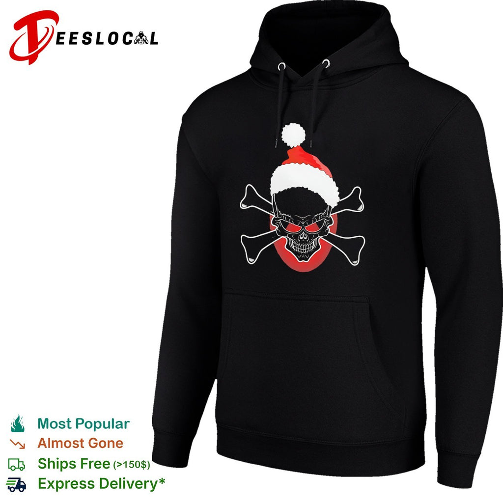 Santa Skull Crossbones Jolly Roger Festive Holiday Christmas Season shirt