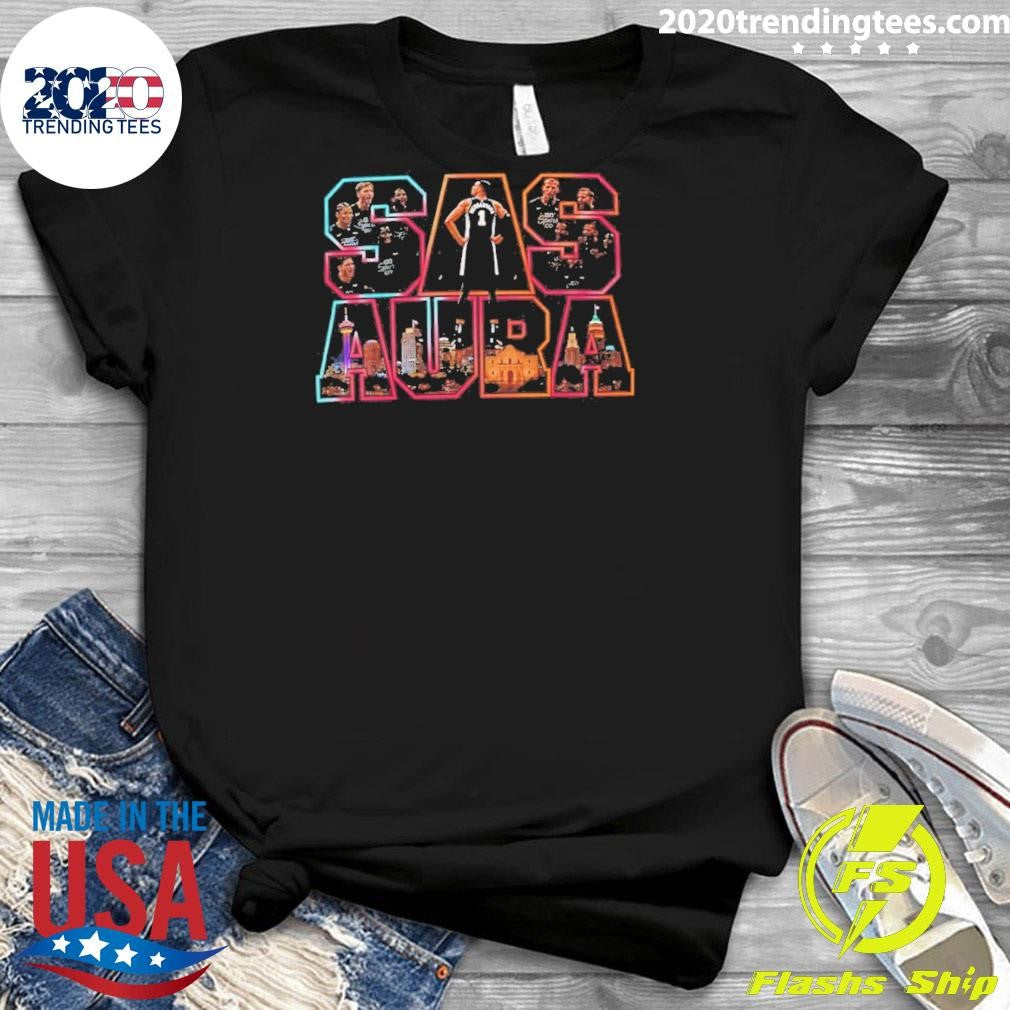 Sas Aura Victor Wembanyama San Antonio Basketball Shirt
