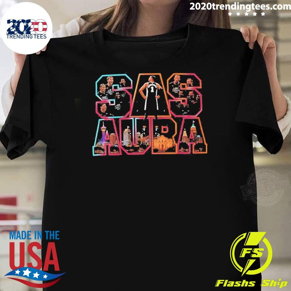 Sas Aura Victor Wembanyama San Antonio Basketball Shirt