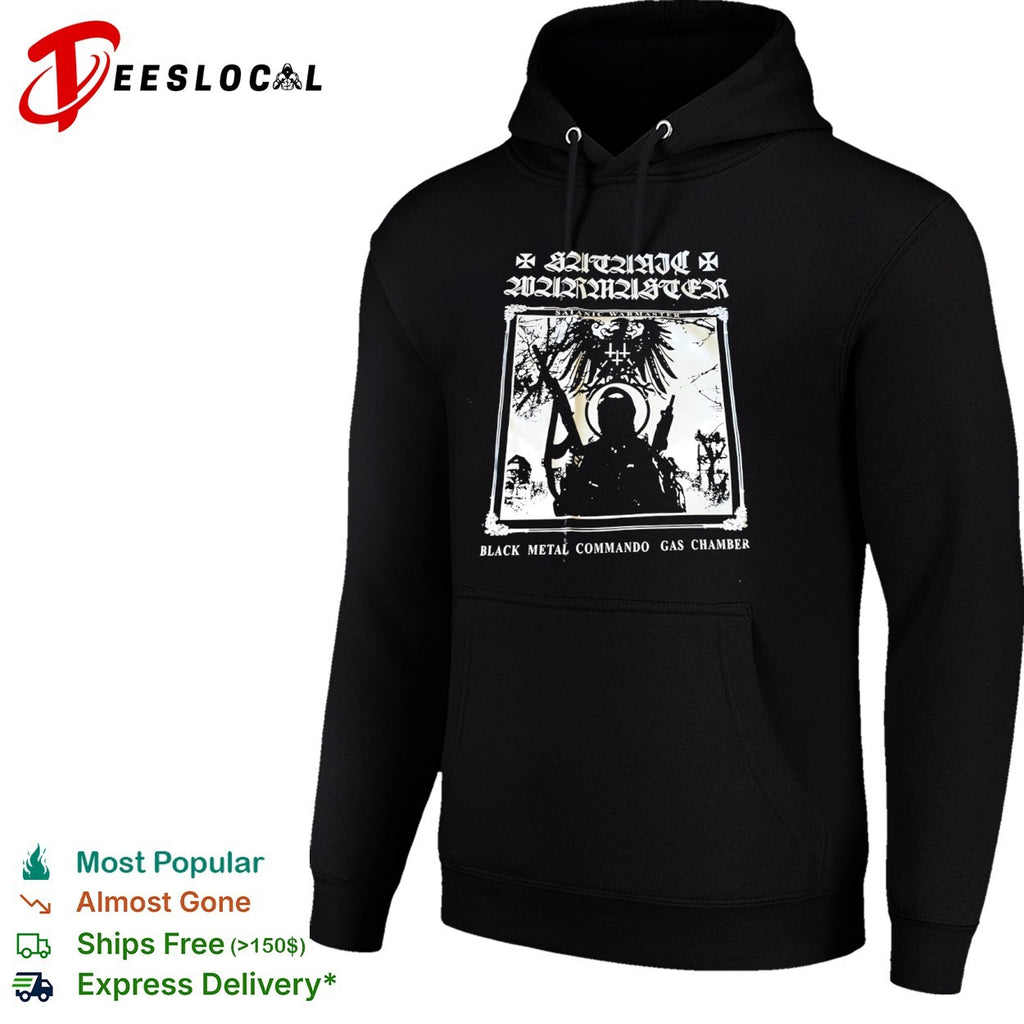 Satanic Warmaster Black Metal Commando Gas Chamber shirt