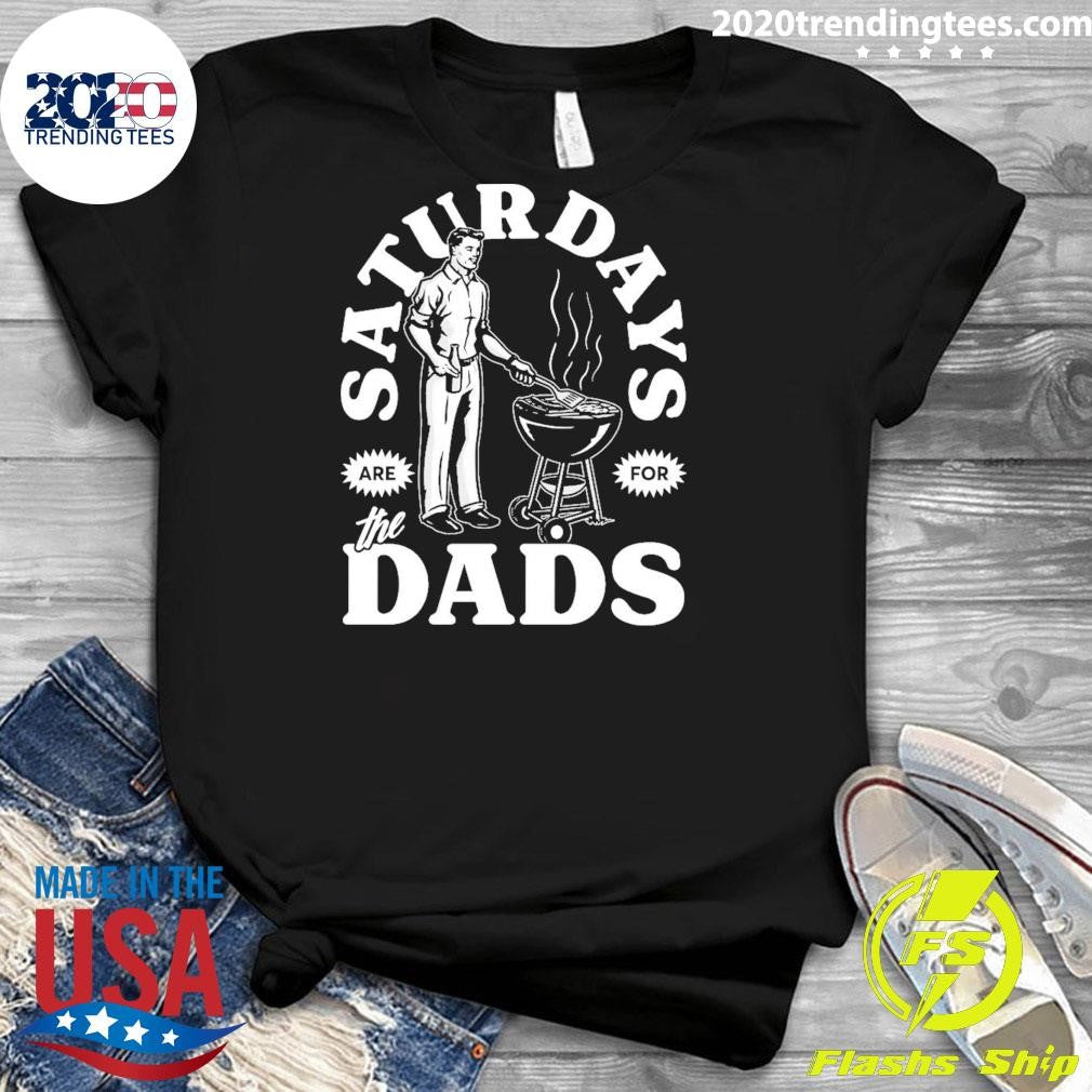 Saturdays Are For The Dads Grill Retro Pocket Tee Shirt
