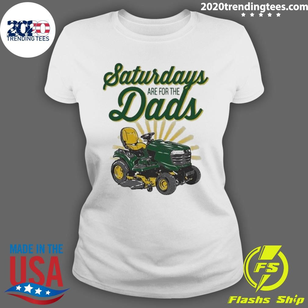 Saturdays Are For The Dads Riding Mower Pocket Tee Shirt
