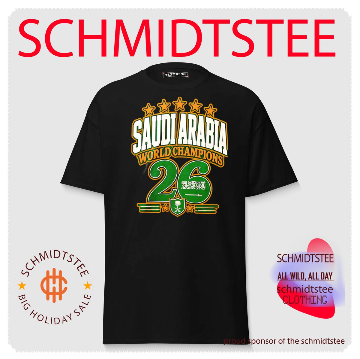 Saudi Arabia 2026 World Champions flag shirt