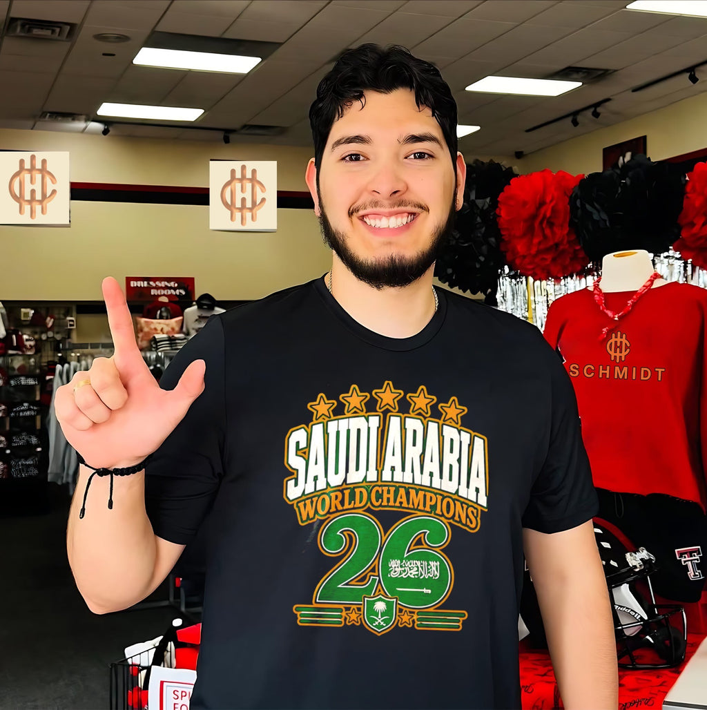 Saudi Arabia 2026 World Champions flag shirt