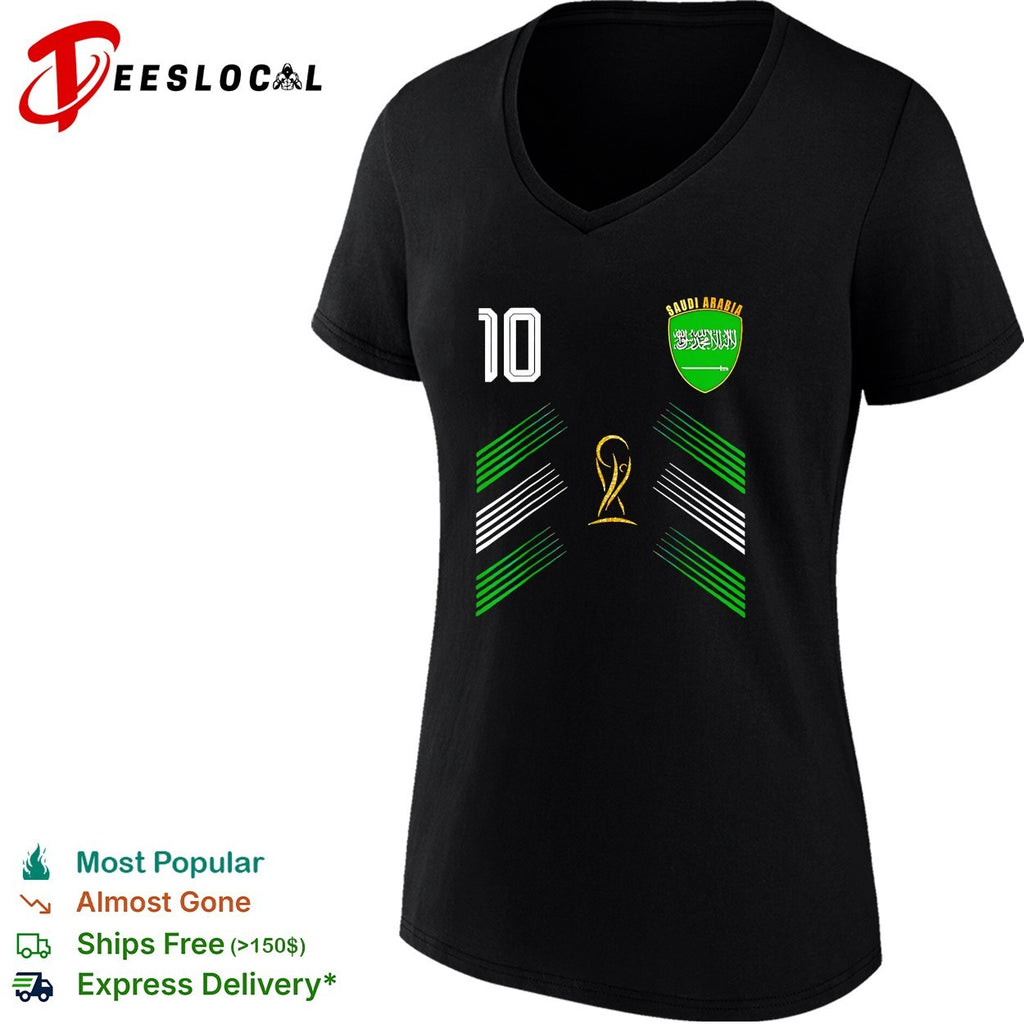Saudi Arabia football team number 10 national crest World Cup trophy 2026 shirt