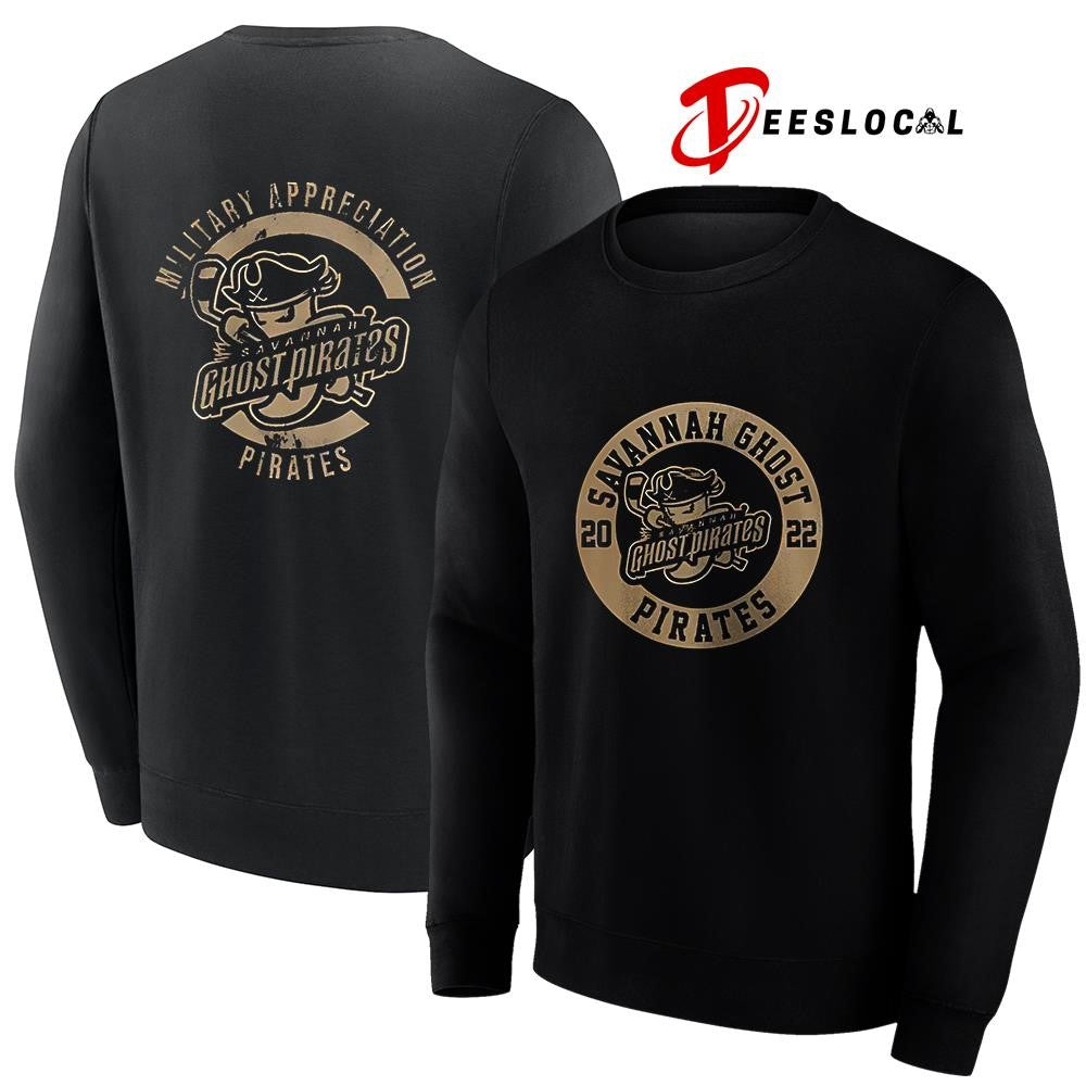Savannah Ghost Pirates x Military Appreciation logo shirt