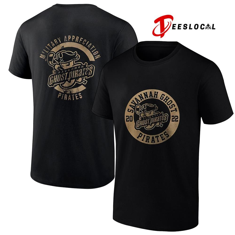 Savannah Ghost Pirates x Military Appreciation logo shirt