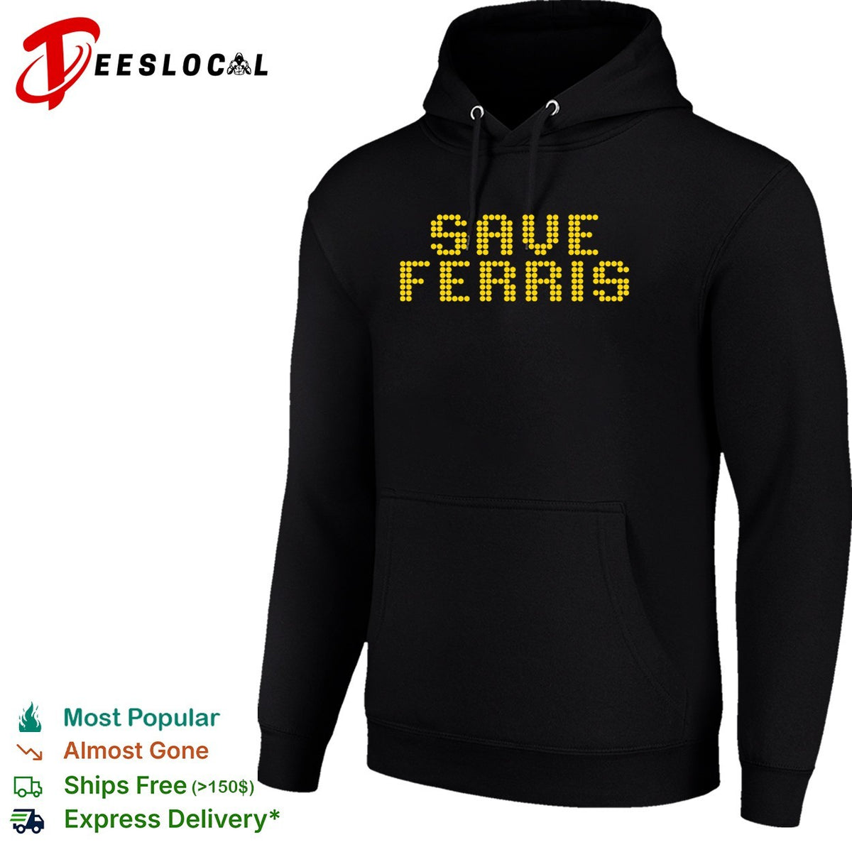 Save Ferris Buellers Day Off Pop Culture Reference Retro Dot Matrix shirt