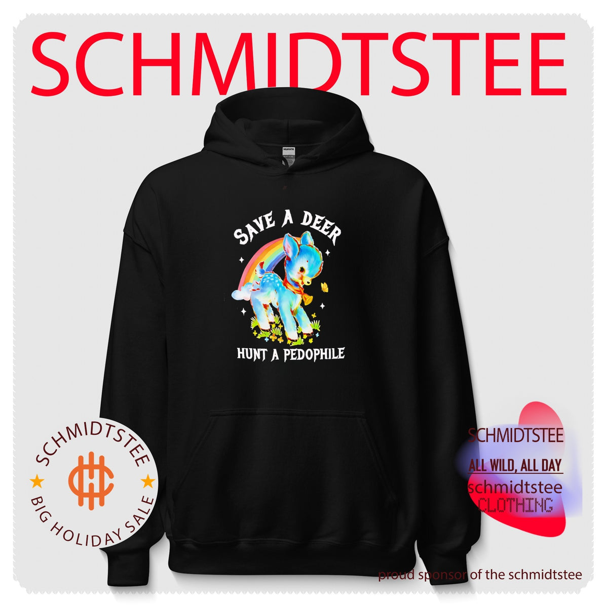 Save a deer hunt a pedophile graphic baby deer shirt