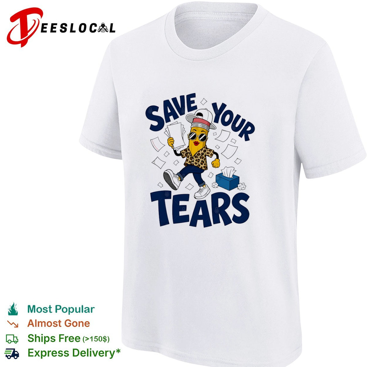 Save your tears pencil character shirt