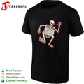 Saved but still stumbling skeleton christian faith funny religious pun shirt