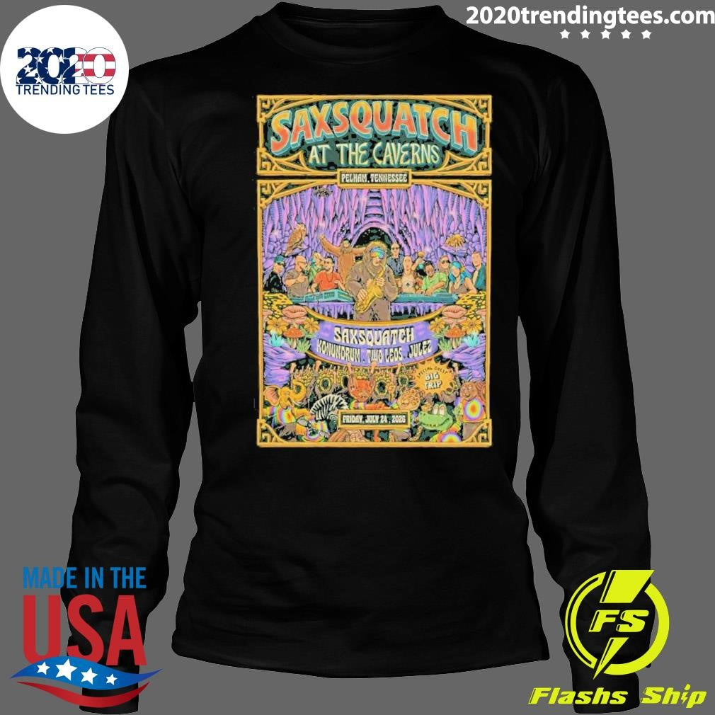 Saxsquatch Concert Tour in Pelham 07 24 2026 Poster Shirt